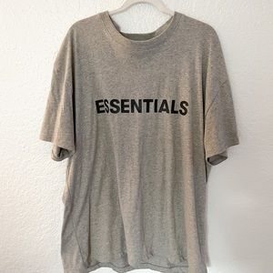 Essentials Boxy Oatmeal Heather Gray - fear of God shirt